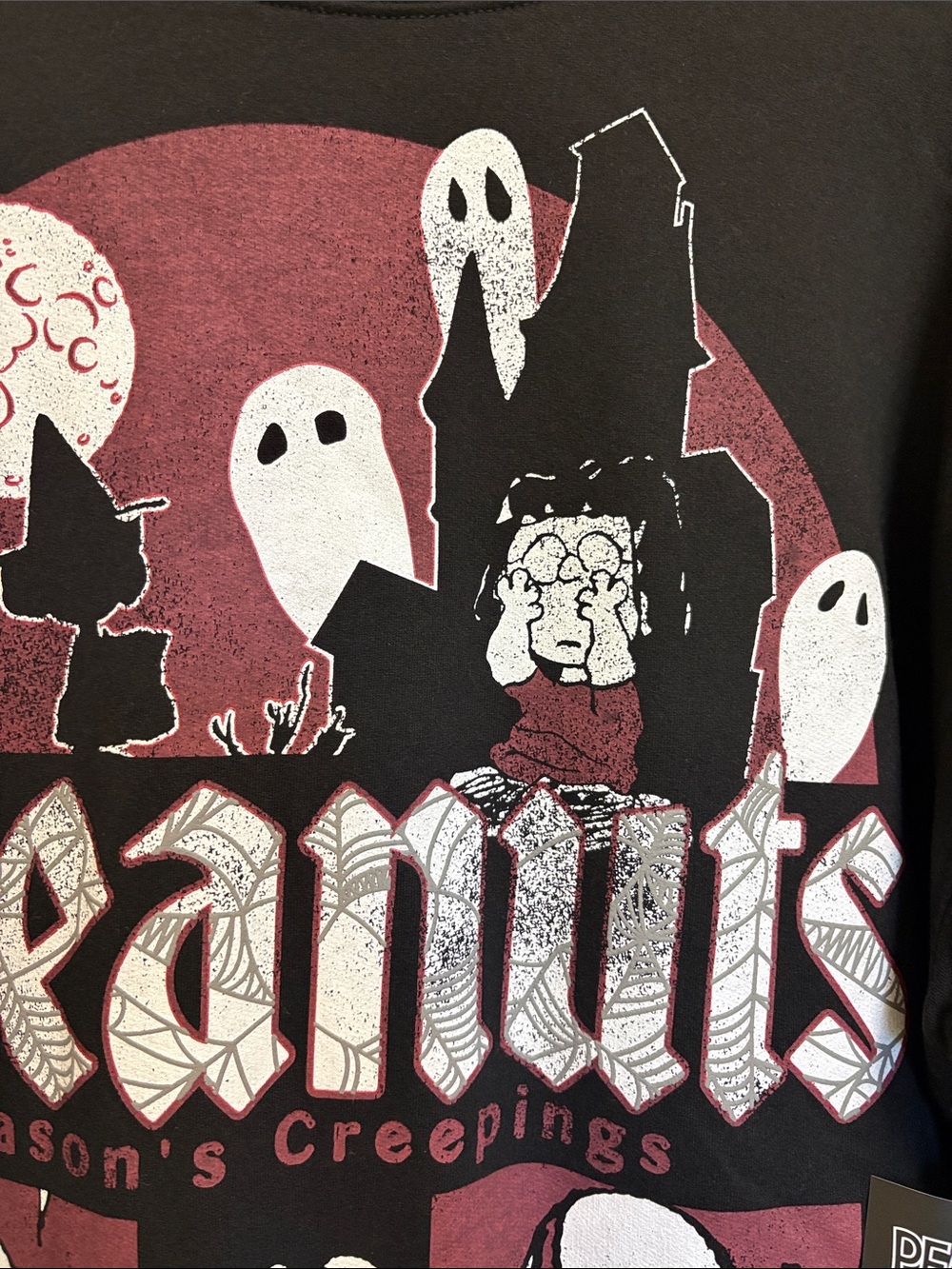 NWT Peanuts 'Season's Creepings' Distressed Vintage Sweatshirt M/L/XL/XXL - Picture 7 of 16